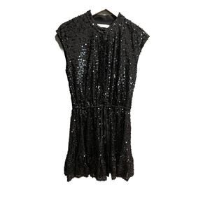 Rebecca Minkoff Black Sequined Hailey Women's Dress Size S‎